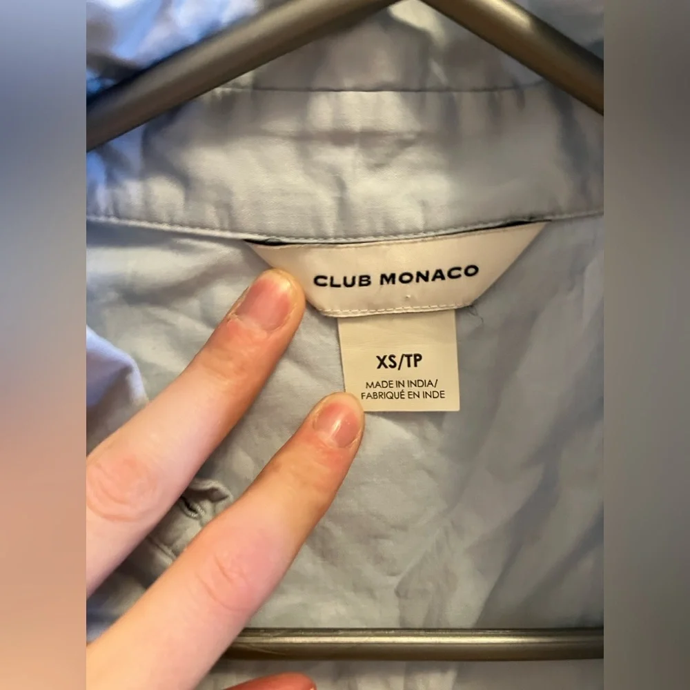 SOLD Club Monaco Sky Blue Casual Shirt - XS - Picture 2 of 6